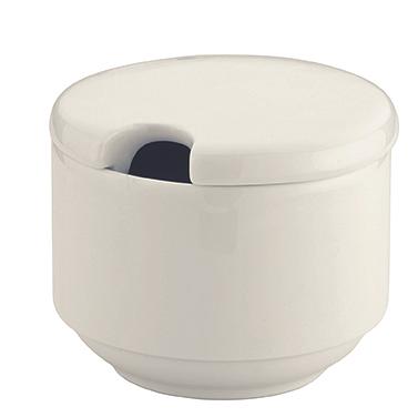 Горчичница 130 мл. без ложки Белый, форма Банкет /1/12/ фото 1