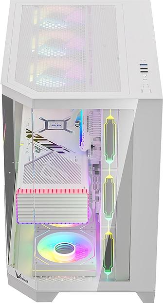 Корпус Formula Crystal Z6 Floe белый без БП ATX 4x120mm 2xUSB3.0 audio bott PSU фото 3