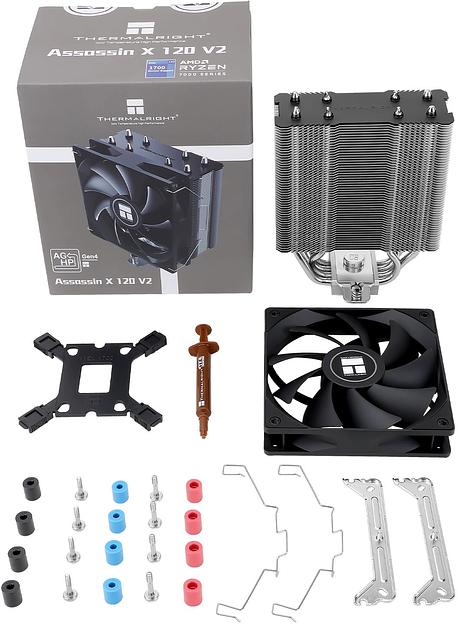 Устройство охлаждения(кулер) Thermalright Assassin X 120 v2 Soc-AM5/AM4/1151/1200/1700 4-pin 25.6dB Al+Cu 700gr Ret фото 9