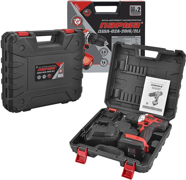 Дрель-шуруповерт акк. ПАРМА ДША-02А-2016/2Li [02.021.00010] { б/щет.16В, 2,0Ач, 2акк.(8шт/кор) } фото 6