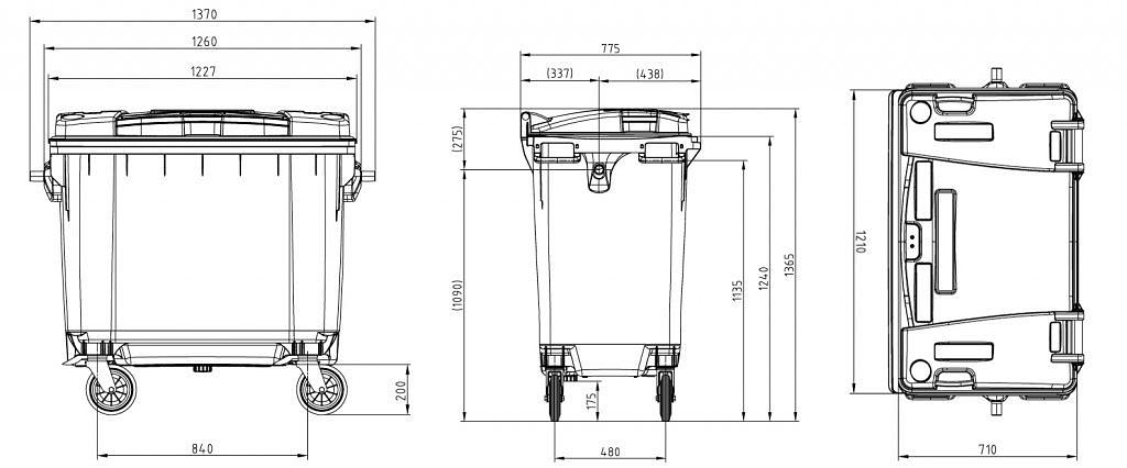 Контейнер для мусора 770 л фото 2