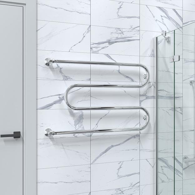 Полотенцесушитель водяной Роснерж М образный с полкой M101100 60x90 фото 4