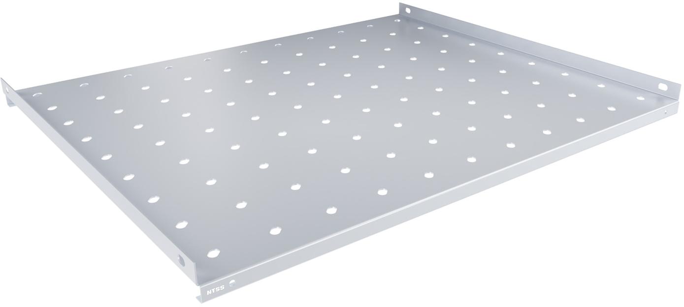 Полка стационарная NTSS NTSS-FSW-600 1U нагр.:20кг. 19" 600мм серый (упак.:1шт) фото 1