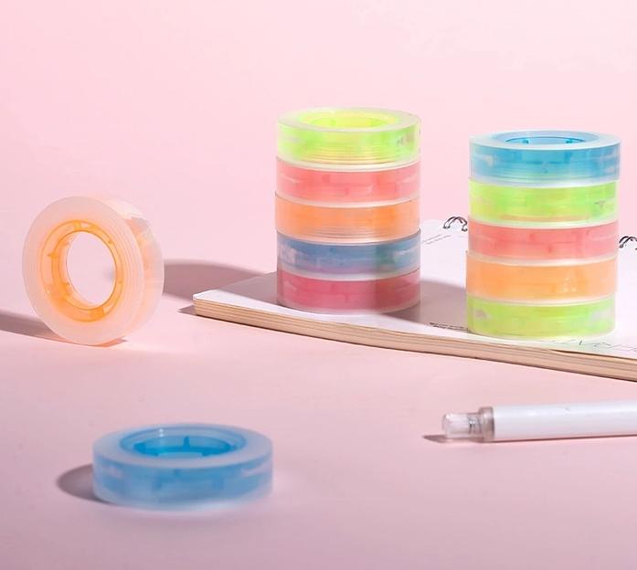 Клейкая лента канцелярская Deli EA690 прозрачная шир.12мм дл.27м 38мкр (упак.:4шт) фото 2