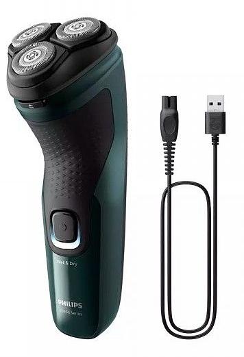 Бритва роторная Philips X3002/00 реж.эл.:3 питан.:аккум. зеленый фото 3