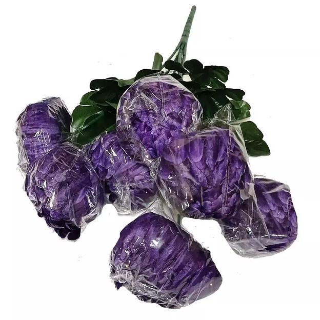 Букет пышных астр 7 голов 60см фото 4