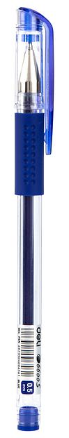Ручка гелев. Deli Daily E6600SBlue прозрачный d=0.5мм син. черн. резин. манжета фото 5