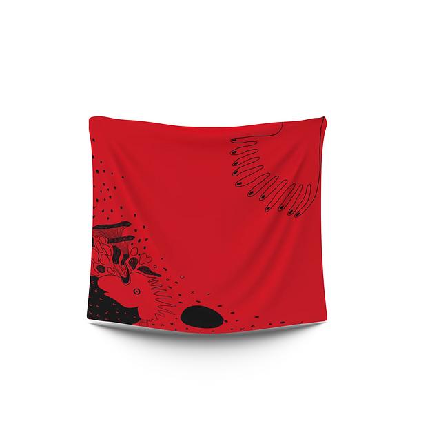 Женский платок «Петух» искусственный шёлк Армани 55×55 см фото 1