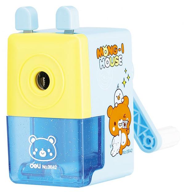 Точилка для карандашей механическая Deli E0642 1 отверстие пластик ассорти фото 1