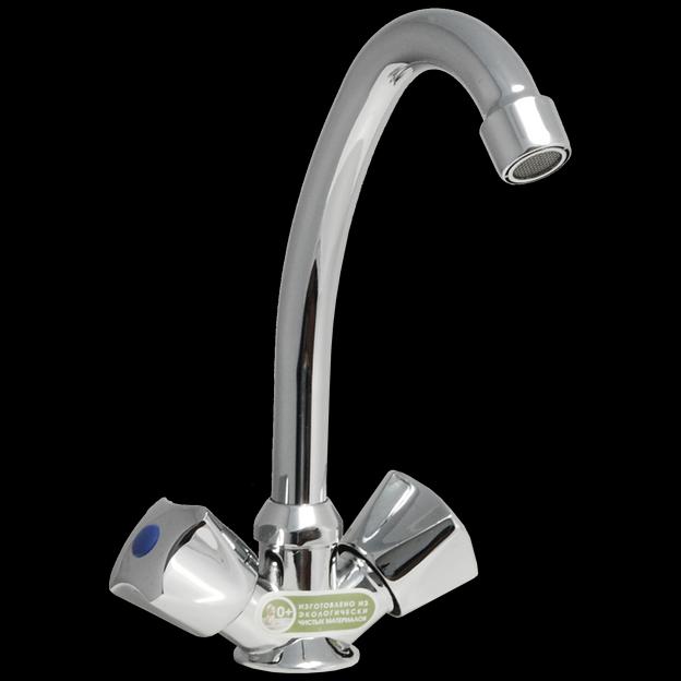 Смеситель для мойки двуручный "Juguni" с гибкой подводкой, JGN0430 фото 1