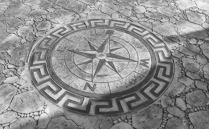 Форма для печатного бетона «Компас» фото 2