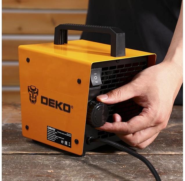 Тепловая пушка электрическая Deko DKIH2300 2300Вт оранжевый фото 6