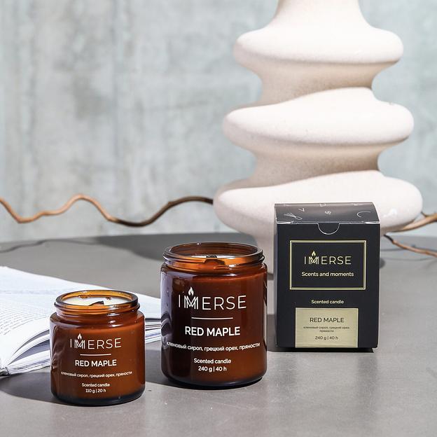 Ароматическая свеча Immerse «Red Maple» 110 мл ОПТ фото 3