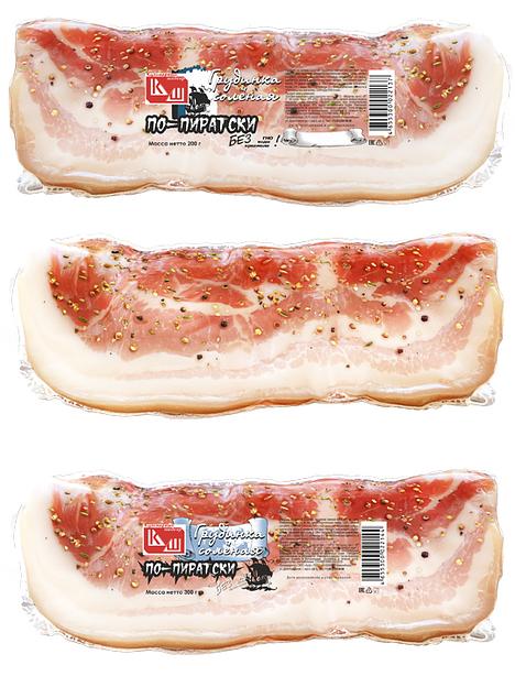 Грудинка свиная солёная в вакууме «По-пиратски» ОПТ фото 1