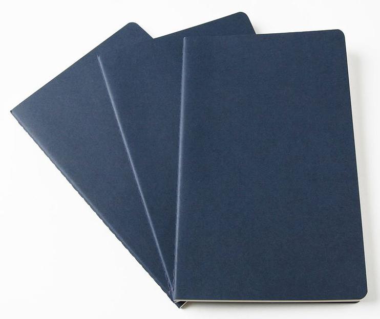 Блокнот Moleskine CAHIER JOURNAL QP317 Large 130х210мм обложка картон 80стр. клетка черный (3шт) фото 3