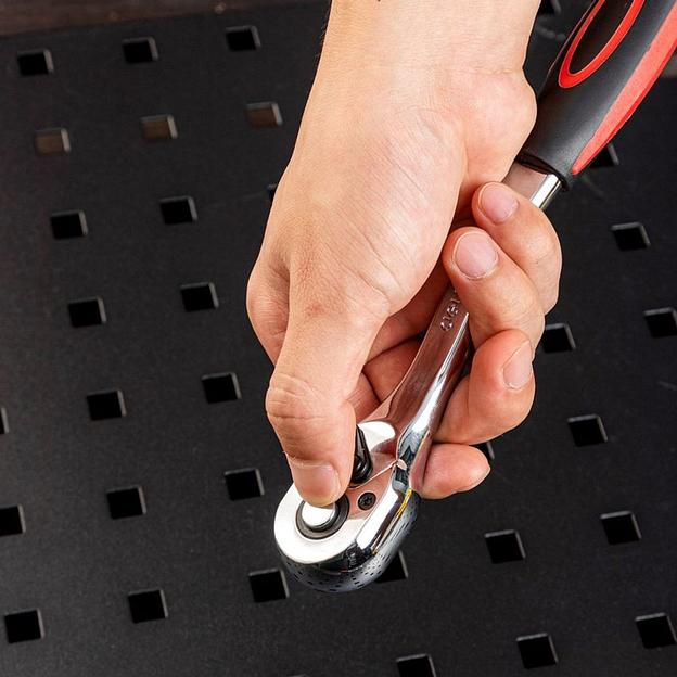 Ключи Deli Ключ-трещотка Deli DL2422 3/8" длина 200мм, 72 зуба, шестерня Cr-Mo, быстросъемная фото 3