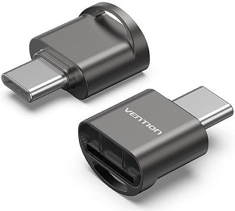 Картридер Vention OTG USB 2.0 CM / MicroSD - Серый Vention CLMH0 фото 1