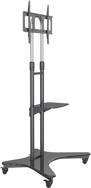 Стойка для телевизора Cactus CS-ST31, 37-75", напольный, мобильный, черный [cs-st31bk] фото 3