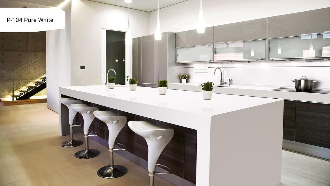 Кварцевый камень Grandex «P-104 Pure White» ОПТ фото 3