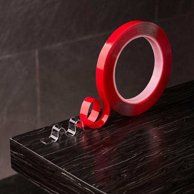 Rexant (09-6512) Двухсторонний скотч прозрачный, на акриловой основе, 12 мм, ролик 5 м фото 4