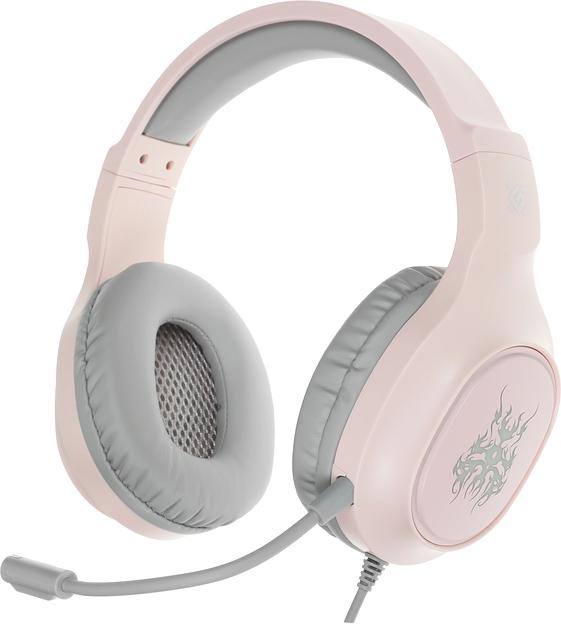 Гарнитура игровая DEFENDER (64481) Fury розовый, LED, провод 2 м фото 3