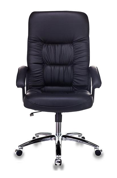 Кресло руководителя Бюрократ T-9908AXSN-AB черный кожа крестовина металл хром фото 2