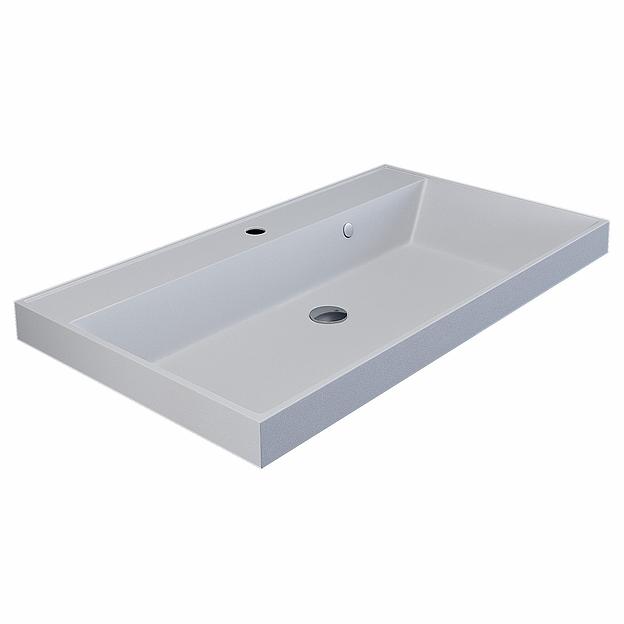 Раковина кварцевая для ванной комнаты Uperwood Classic Quartz 80 см, белая матовая, жасмин фото 5