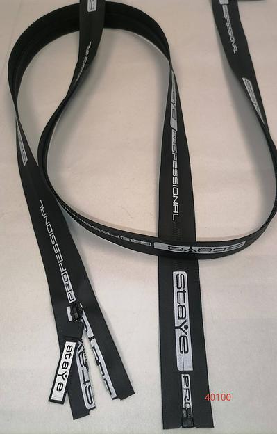 Молния спираль №7 спортивная с логотипом Staye Черный 90см фото 1