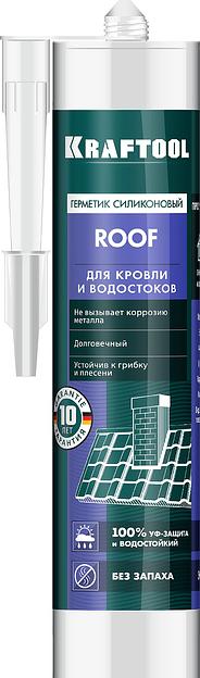 KRAFTOOL ROOF, 300 мл, прозрачный, кровельный силиконовый герметик (41258-2) фото 1