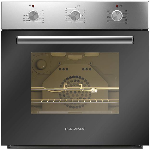Духовой шкаф Электрический Darina 0U5 BDE 112 705 X нержавеющая сталь/стекло черное фото 1
