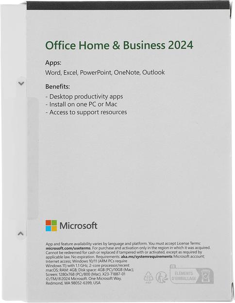 Офисное приложение Microsoft Office Home and Business 2024 English Medialess (EP2-06638) фото 2
