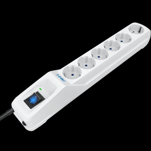 Сетевой фильтр Pilot L GP 6 розеток (5 евро + 1GP) 7 м ZIS Pilot L-6 GP 7M фото 3