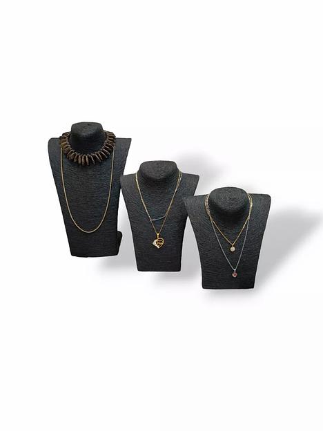 Бюст из соломы для украшений, большой 17x24x38 см, чёрный ОПТ фото 5