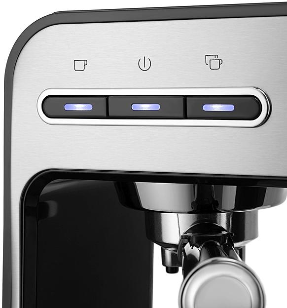 Кофеварка рожковая Kitfort КТ-7515 1450Вт серебристый фото 2