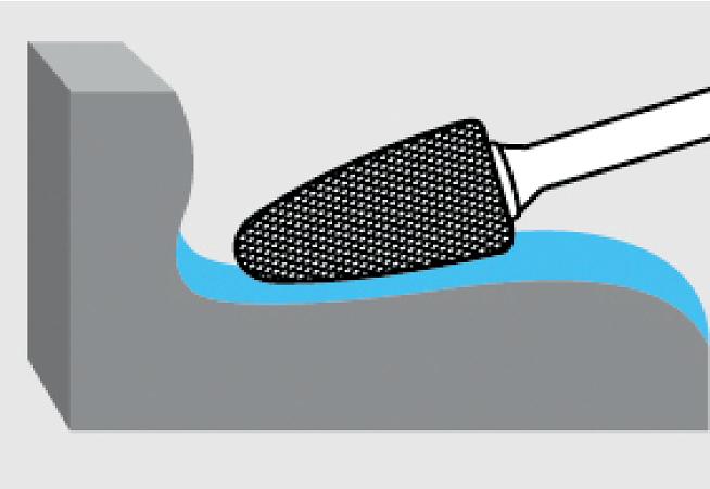 Твердосплавные борфрезы гиперболические со сферическим торцом Тип F ОПТ фото 2