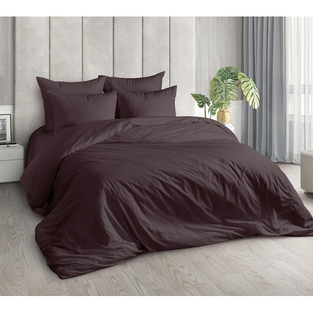Постельное белье поплин однотонный «Шоколад» ОПТ фото 1