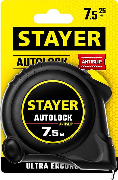 STAYER AutoLock, 7.5 м х 25 мм, рулетка с автостопом (2-34126-07-25) фото 5