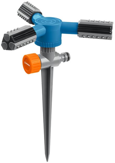 GRINDA RR-P, 75 м, 2 полив, 3 сопла, на пике, ударопрочный пластик, круговой распылитель, PROLine (40341) фото 1