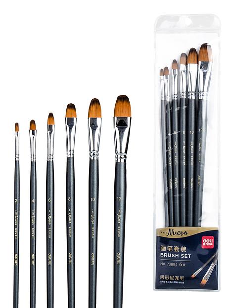 Набор кистей Deli 73894 нейлон круг. фото 1