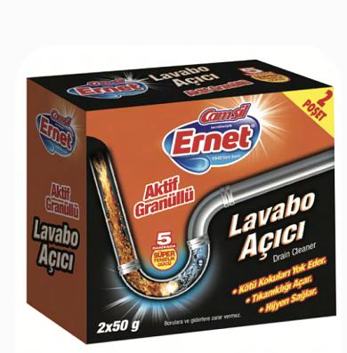 Ernet Очиститель канализационных труб 2х50 гр (порошок) ОПТ фото 1