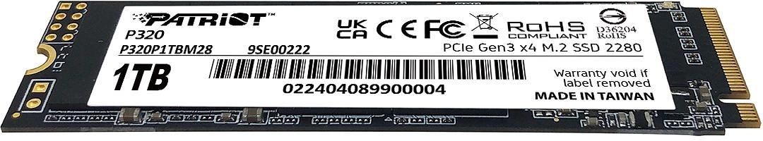 Накопитель SSD Patriot PCIe 3.0 x4 1TB P320P1TBM28 P320 M.2 2280 фото 2