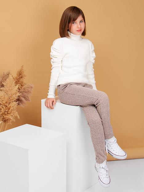 Брюки для девочки Соль&Перец коричневый, арт.SP2135 ОПТ фото 7