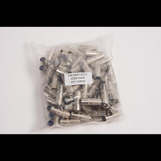 Переход IECf-резьба на кабель типа RG6 SNR, 100шт фото 2