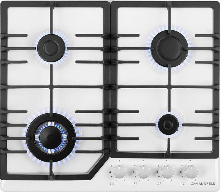 Газовая варочная поверхность Maunfeld EGHE.64.43CW/G белый фото 1