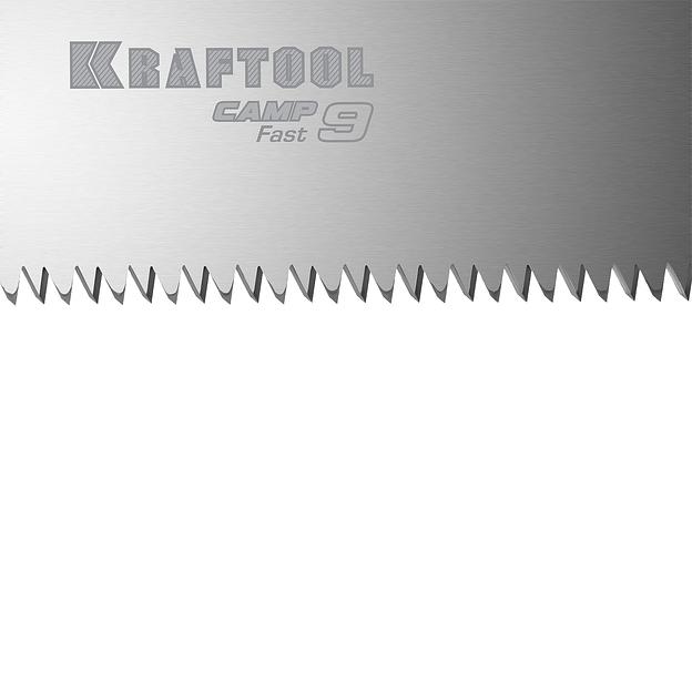 KRAFTOOL Camp Fast 9, 250 мм, ножовка для быстрого реза сырой древесины (15218) фото 5