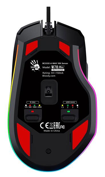 Мышь A4Tech Bloody W70 Max черный оптическая (10000dpi) USB фото 2