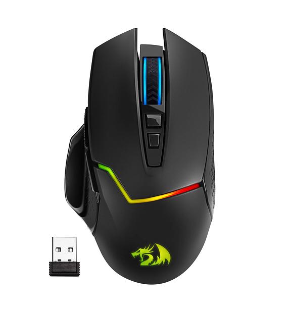 Redragon Игровая мышь беспроводная Mirage Pro черн,RGB,7кн,2.4G,8000dpi_5 фото 1