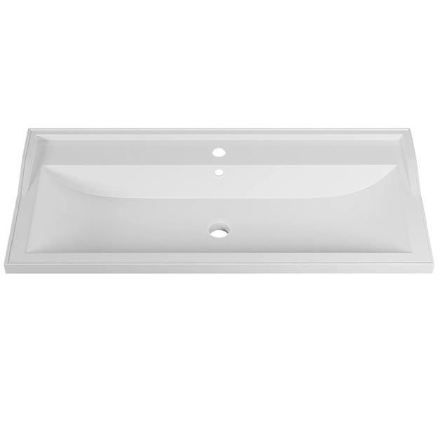 Раковина для ванной полувстраиваемая Uperwood Family 80 см, прямоугольная, белая фото 4