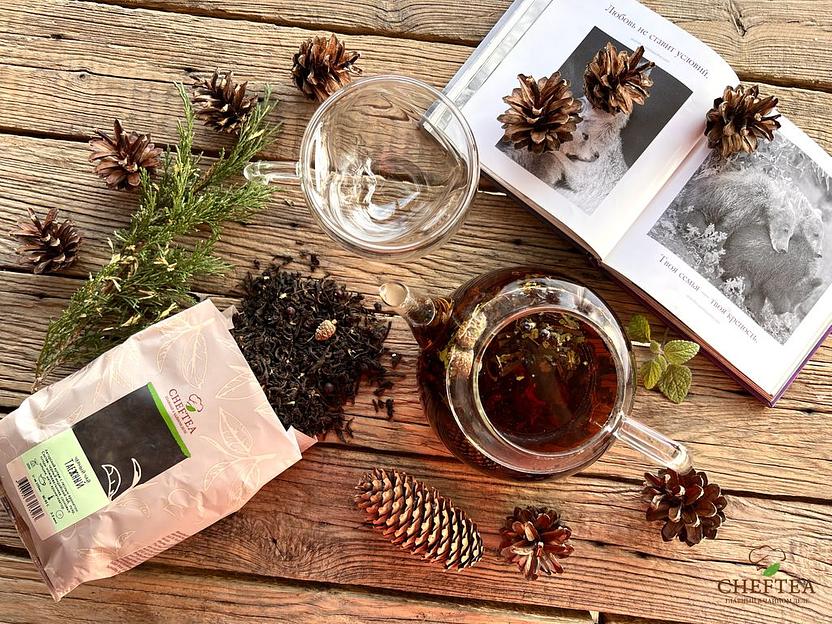 Чёрный чай CHEFTEA «Таёжный» с пуэром и шишками, 200 г фото 3