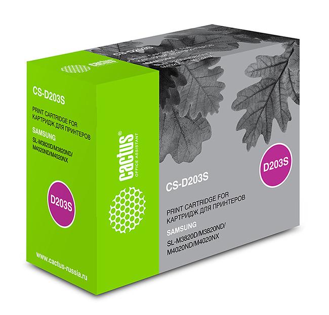 Картридж лазерный Cactus CS-D203S MLT-D203S черный (3000стр.) для Samsung SL-M3820D/M3820ND/M4020ND/M4020NX фото 1